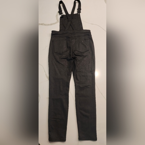 Guess Black Bib Overalls Stretch Dress Pants Romper Women's L - Picture 10 of 14